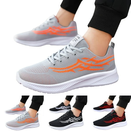 

eczipvz Men Shoes Men Sports Shoes Summer New Pattern Color Blocking Fashion Mesh Breathable Flat Bottom Comfortable Non Slip Men Sneaker (White 11)