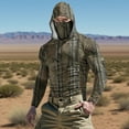 thumbnail image 2 of Dagegui Men's UPF 50+ Sun Shirts Quick Dry Long Sleeve UV Protection T-Shirt Outdoor Hiking Camping Tops Summer Hooded Tees with Built-In Face Mask 003 Camouflage XXXL, 2 of 9