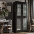 thumbnail image 4 of Palace Imports 100% Solid Wood 32" Pantry Cabinet with Frosted Glass Doors, 2-Drawers and Adjustable Shelves, 4 of 6
