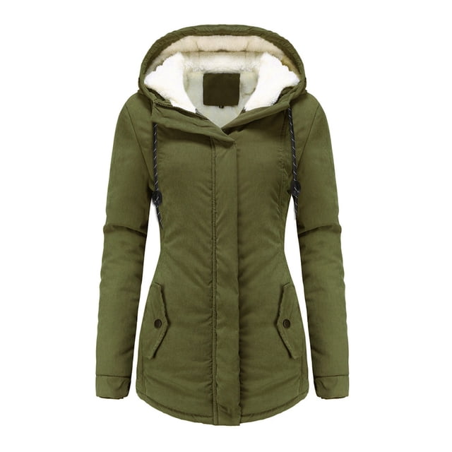 Women Solid Color Coat Button Down Overcoat Long Sleeve Cardigan Windproof Outer Coat Warm Winter Overcoat Fluffy Jacket