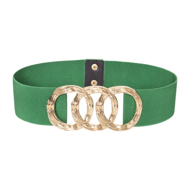 Cinturones de vestir para mujer, corsés, estilo vintage, moda casual, elástico elegante Verde