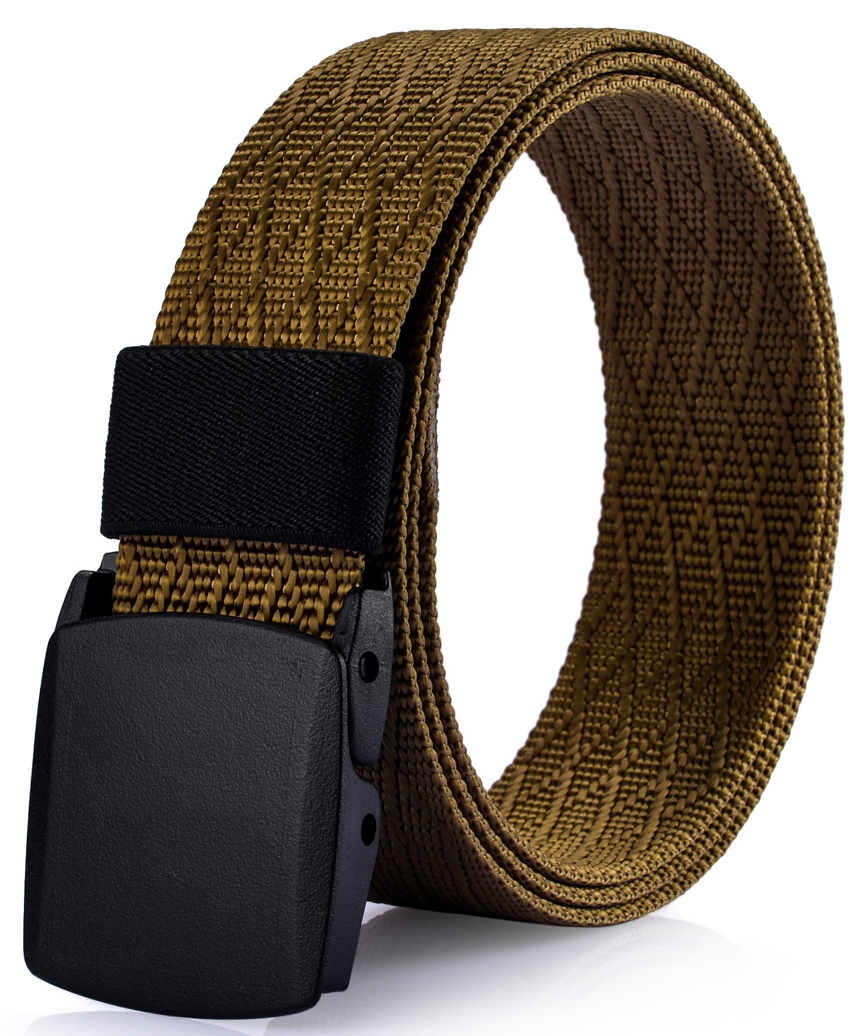 Men's Nylon bed Belt No Metal Parts Plastic Buckle Quick Security