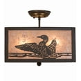 thumbnail image 7 of Meyda Tiffany 166369 Loon 3 Light 20" Wide Semi-Flush Square Ceiling Fixture - Bronze, 7 of 7