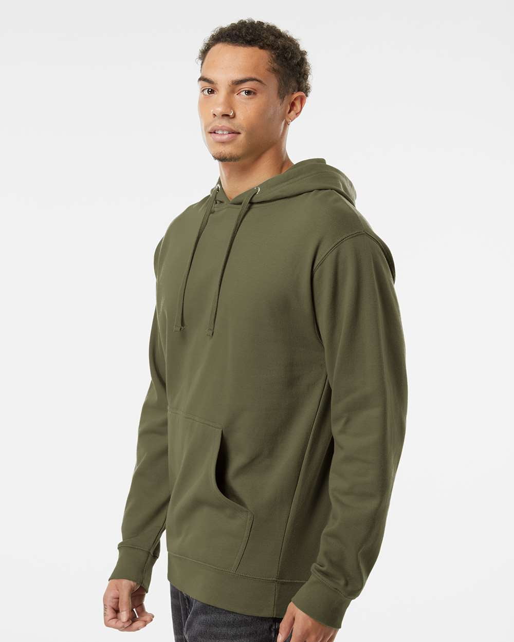Independent Trading Co. Midweight Hooded Sweatshirt SS4500 Army 3XL