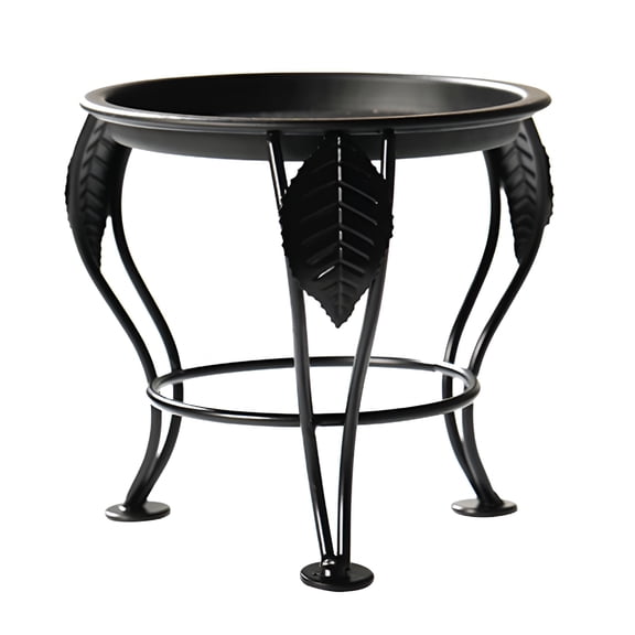 XIBUFE 2026 New Metal Plant Stand Coated Three Legged Potting Rack Round Standing Planter Holder for Indoor Outdoor Plants for Patio Balcony Living Room Garden (Black)