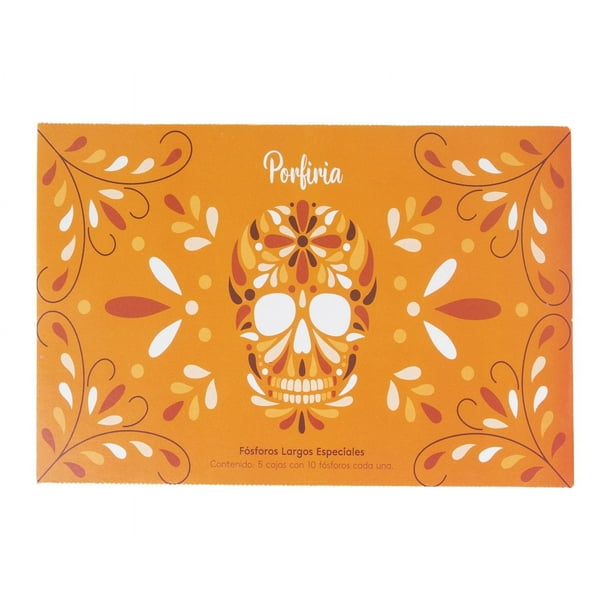 Fósforos Porfiria Leyendas de México Naranja 5 Cajitas con 10 Pzas. c/u