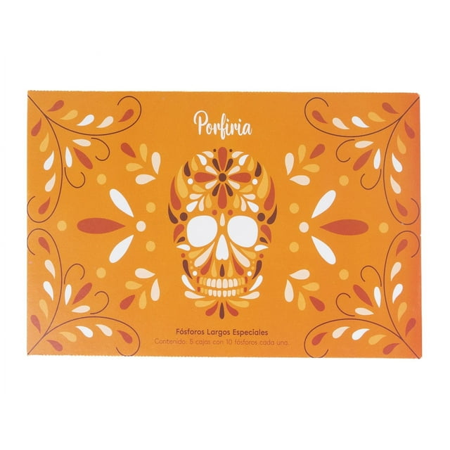 Fósforos Porfiria Leyendas de México Naranja 5 Cajitas con 10 Pzas. c/u
