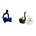 thumbnail image 1 of Figuras de cisne pensador abstracto, colección de esculturas artísticas para oficina, bar, boda, adorno de mesa, decoración versátil, estantería de en, 1 of 8
