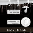 thumbnail image 4 of Black Gold Shower Curtain 72x72, Waterproof Washable Polyester Bathroom Curtain, Glitter Bath Curtain with 12 Plastic C Hooks, Machine Washable Fabric Bath Curtain for Bathroom Decor, 4 of 5