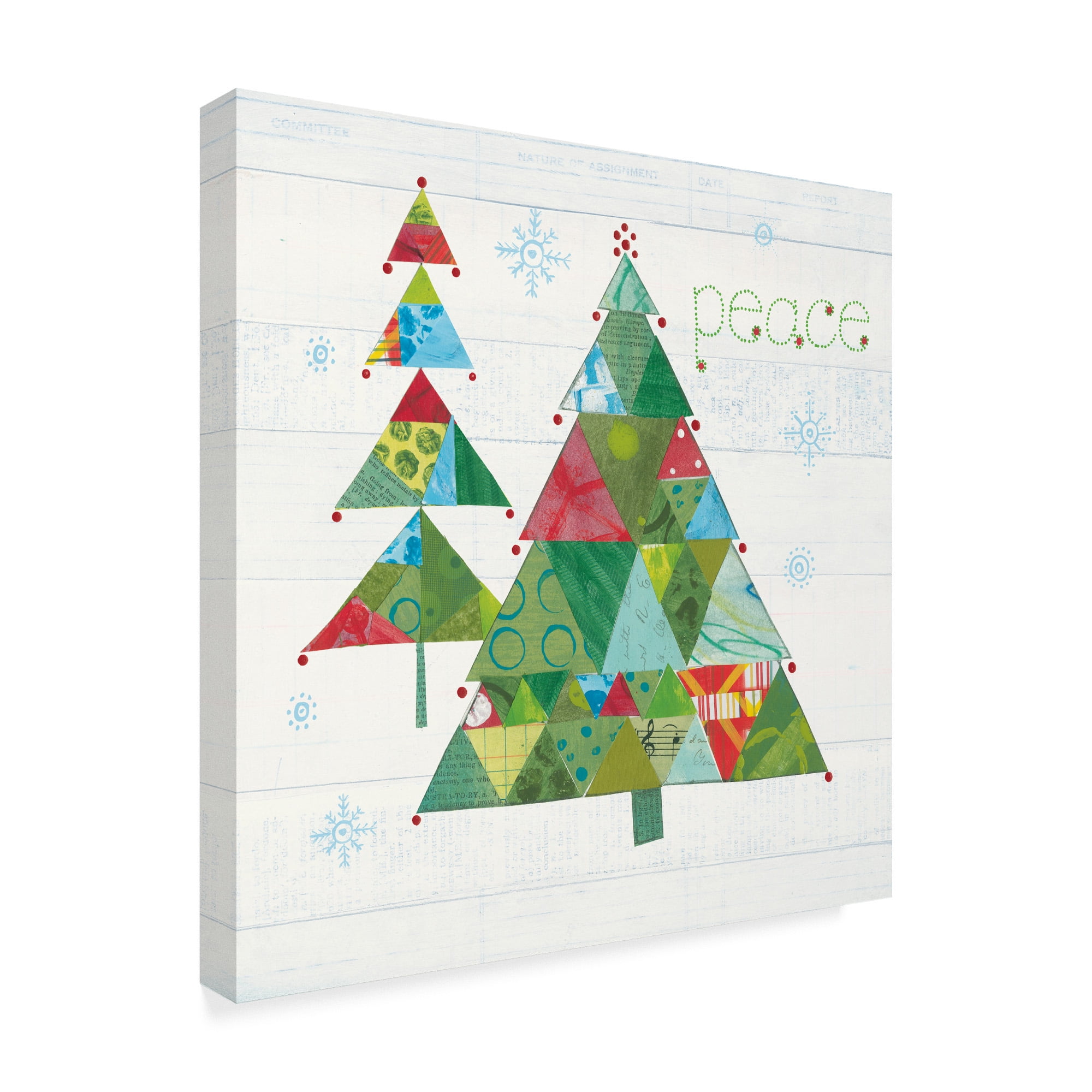 Trademark Fine Art 'Christmas Patchwork IV' Canvas Art by Courtney Prahl