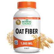 Botanic Choice Oat Fiber 1000mg Daily Fiber Supplement, 90 Tablets