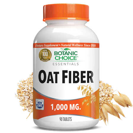 Botanic Choice Oat Fiber 1000mg Daily Fiber Supplement, 90 Tablets