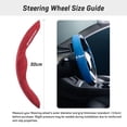 thumbnail image 3 of Caromop Suede Steering Wheel Cover, 14.5-15 in, Non-Slip, 2 pack, Red, 3 of 10