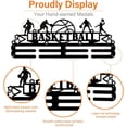 thumbnail image 5 of BasketbMedal Holder Sports Medal Hanger for Basketball Sturdy Platinum Steel Metal with Basketball Moves Wall Mounted Hooks Medal Rack Display Load Capacity about 10KG, 5 of 7