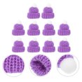 thumbnail image 2 of 10PCS Knitted Small Christmas Hat Santa Claus Christmas Hats Headdress Party Favors DIY Handmade Accessories (Purple), 2 of 6