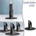 thumbnail image 2 of Pillar Candle Holder Plate For Dining Table, Decorative Iron Candlestick Holders Q, 2 of 5