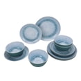 thumbnail image 3 of Better Homes & Gardens 12 Piece Bamboo Melamine Blue Reactive Dinnerware Set, 3 of 20