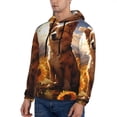 thumbnail image 3 of Lsque Vintage Cute Corgi Sunflower Pattern Casual Men's Hoodie,Hooded Sweatshirt with Kangaroo Pocket,Pullover Hoodie-Medium, 3 of 7