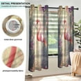 thumbnail image 3 of Yayeee Window Curtains Set of 2 for Living Room Light Filtering 63"x42", Flamingo, 3 of 7
