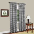 thumbnail image 1 of Panel de cortina de ventana Ergode Buffalo Check - 42x95 - Negro Ergode BCPN95BW12-VV, 1 of 2