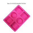 thumbnail image 4 of Advancent Molde de jabón de silicona ovalado rectangular de 6 cavidades hecho a mano para hacer jabón de baño para el hogar Almacenamiento y organización del hogar Advancent HA023199-00, 4 of 6