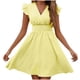 thumbnail image 1 of Vestido de Verano para las Mujeres Casual Rayas Manga Corta Cuello en V, Vestido de Poliéster de Moda para la Playa Y Diario, 1 of 6