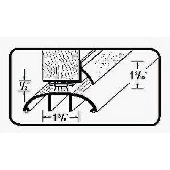 M-D Building Products Door Bottom With Drip Cap, L-Shaped, Aluminum, 36-In. — Garden & Landscape Use, Standard Connection