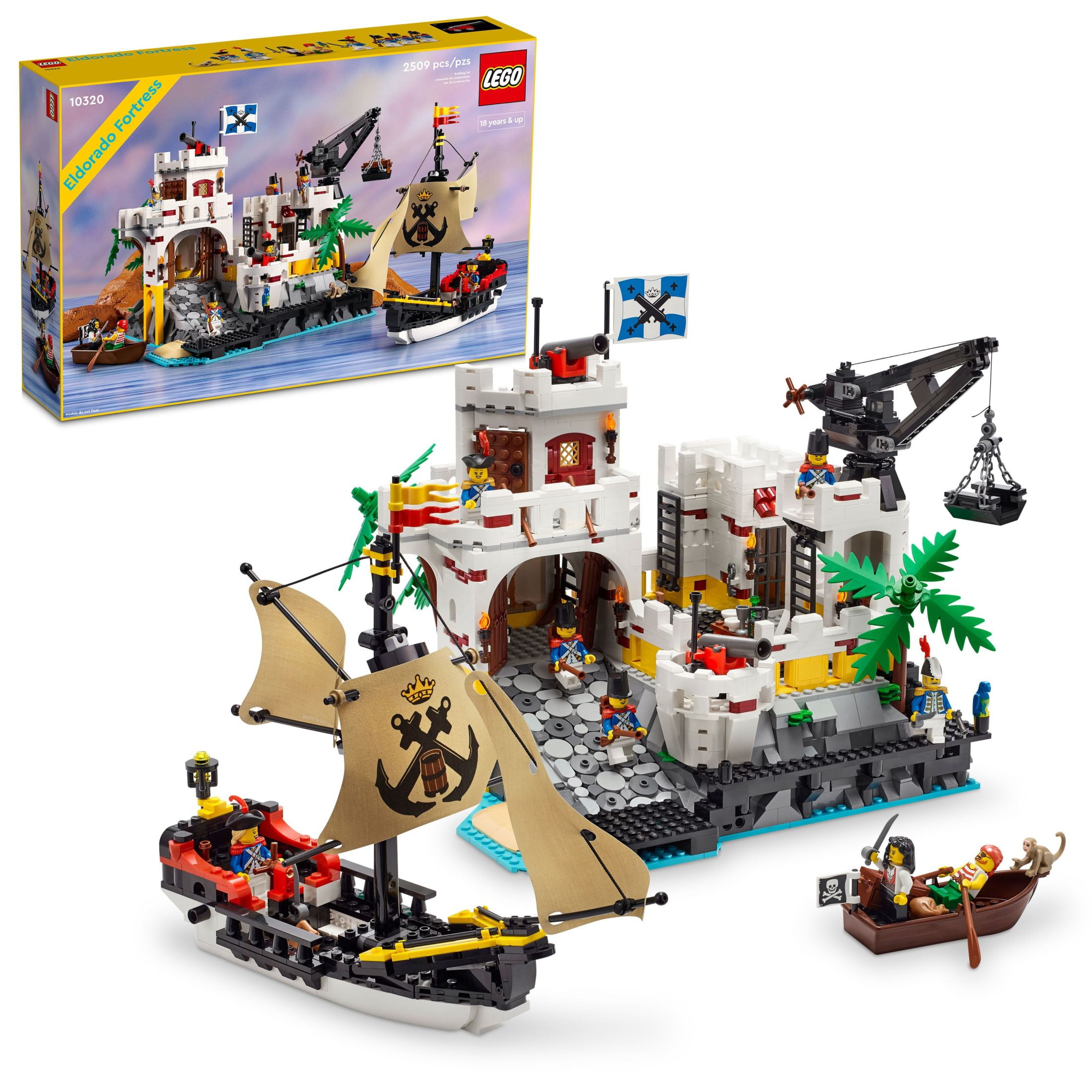 Lego Castle Exclusive Set Skeleton Ship Attack with Exclusive Skeleton Pirate Captain Minifigure 7029 Walmart