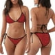 thumbnail image 3 of Disketp Red Glitter para Bañador de Dos Piezas para Mujer, Bikini Sexy Halter String, Conjunto de Bikini en Triángulo, 3 of 6