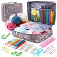 thumbnail image 1 of 13 Pair Crochet Hook Circular Knitting Needles Set with Case Aluminium Hand Sewing Set DIY Weaving Sewing Crafts Knitting Tools, 1 of 6