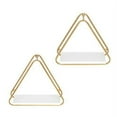 thumbnail image 3 of Kate And Laurel Triangle Medium Density Fiberboard Floating Shelves, 2-Pieces, 12" X 4", White, 3 of 3