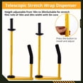 thumbnail image 2 of Stretch Film Dispenser, Telescopic Shrink Wrap Packing Machine, Wrap Film Holder with Tension Adjustment Handle, Fits 12-Inch & 18-Inch Film Rolls, 3-Inch Core, 2 of 6