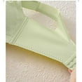 thumbnail image 4 of AINIYS Women's Lift and Support Push-Up Bra Wireless Breathable Everyday Bras Floral Lace Cleavage Bra Plus Size Armpit Fat Control Bra Lightweight Minimizer Bra for Summer Bralette Green 38, 4 of 9
