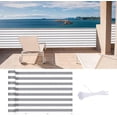 thumbnail image 1 of Écran de Protection de la Vie Privée pour Balcon (HDPE) 0.9 x 6 m pour Jardin Extérieur avec Balcon, Gris-Blanc, 1 of 5