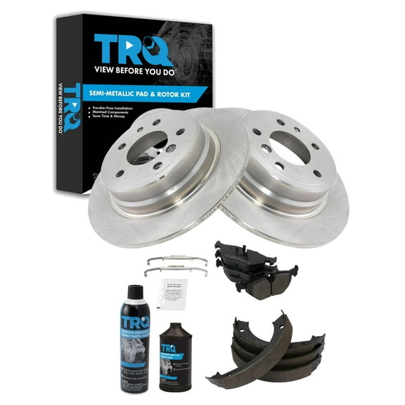 TRQ Rear Brake Pad & Rotor Kit BKA42442 Fits Select 1989-1995 BMW 525i , 1993-1993 BMW 525iT , 1994-1995 BMW 530i , 1989-1993 BMW 535i