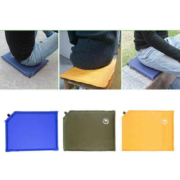 Beloving Inflatable Travel Cushion Pad For Car Stadium Bleacher Seats Airplane Blue Blue 40x30x3 Cm
