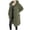 Army Green, variant on Women's Trench Coat Classic Long Button Down Fall Fashion Lapel Slim Overcoat Black L