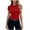 *Red, variant on VBVC Women's Slim Fit Ruched Short Sleeve Tee , Ladies' Crew Neck Basic Top , Y2K Casual Tight T Shirt For Women, Beige , S-XL