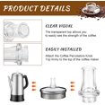thumbnail image 4 of 2 Pcs Coffee Percolator Plastic Top Replacement for Univen Percolator Knob Top Compatible with GE P15 Vintage Percolators, Cuisinart 12 Cup Percolators Replacement Parts, 4 of 7