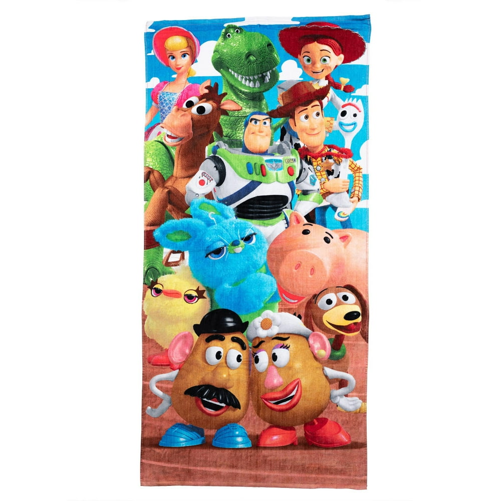 Disney Toy Story Beach Bath Towel 58x28 Woody Buzz Lightyear Forky Rex ...