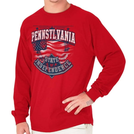 Brisco Brands State Pennsylvania USA Souvenir Long Sleeve Tee Shirt