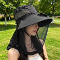 thumbnail image 3 of Byfri Mosquito Net Sun Hat with Solar Fan Wide Brim Fishing Hat for Outdoor Camping Dark 58-60cm, 3 of 7
