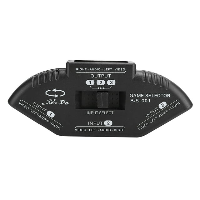 Convertidor de audio y vídeo, 3 en 1 salida AV Switcher Way RCA Splitter mayor durabilidad