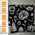 thumbnail image 2 of Tchckioa Shower Curtain for Bathroom,Privacy Protection Hooks Bath Curtain(72x72 Inch,Black and White,Halloween), 2 of 8