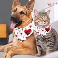 thumbnail image 4 of Valentine's Day Translucent Light and Breathable Chiffon Yarn Pet Bandana Collar Set (Pack of 2) - Sizes 40.6x40.6x58/16x16x22.8in & 53.3x53.3x76.2/20.9x20.9x30in, 4 of 5