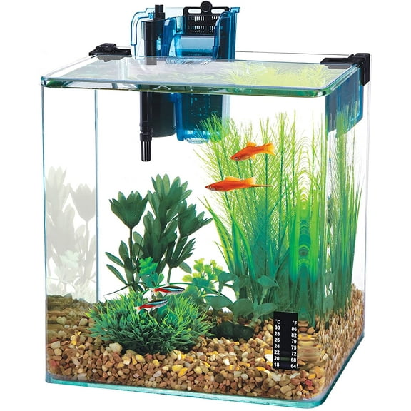 Penn-Plax Water-World Vertex Desktop Aquarium Kit - 10 Gallon Tank