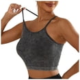 thumbnail image 1 of Sujetador deportivo acolchado de punto para mujer - Tirantes finos cruzados - Entrenamiento, yoga, gimnasio - Tallas S-L, 1 of 6