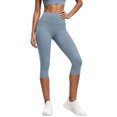thumbnail image 1 of XRoczxe Women High Waist Capri Yoga Leggings Soft Stretchy Cropped Workout Pants Multi Solid Color Comfort Fit for Sports Gym Daily Casual Wear, 1 of 4