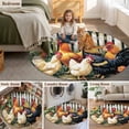 thumbnail image 5 of Retro Rooster Round Area Rug 3.3 FT, Non Slip Small Entryway Kitchen Mat, Farmhouse Watercolor Animals Floral Washable Soft Circular Rug Non-Shedding Door Mat for Bathroom Playroom Kids Room, 5 of 9