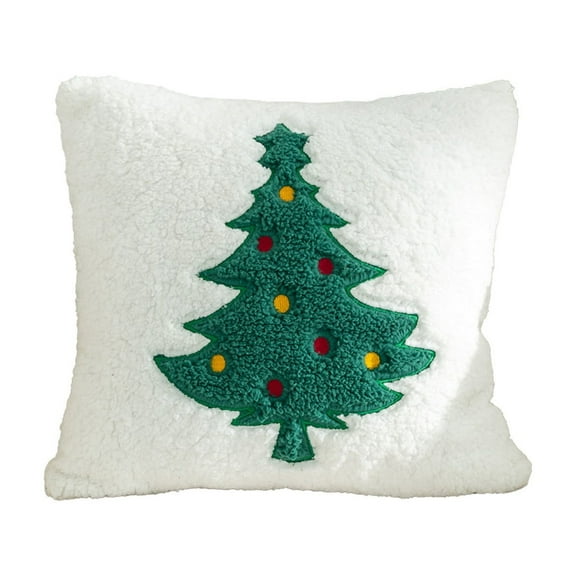 Moocorvic Christmas Pillow Covers 18x18, Christmas Tree Gnome Embroidery Velvet Throw Pillow Covers for Sofa Living Room
